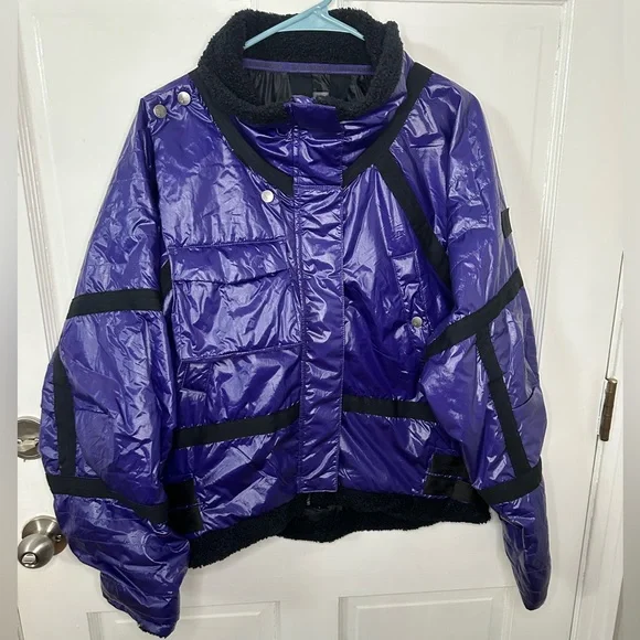 NWOT Free People Movement Vagabond Bomber Sherpa Lined Packable Jacket - Picture 5 of 10